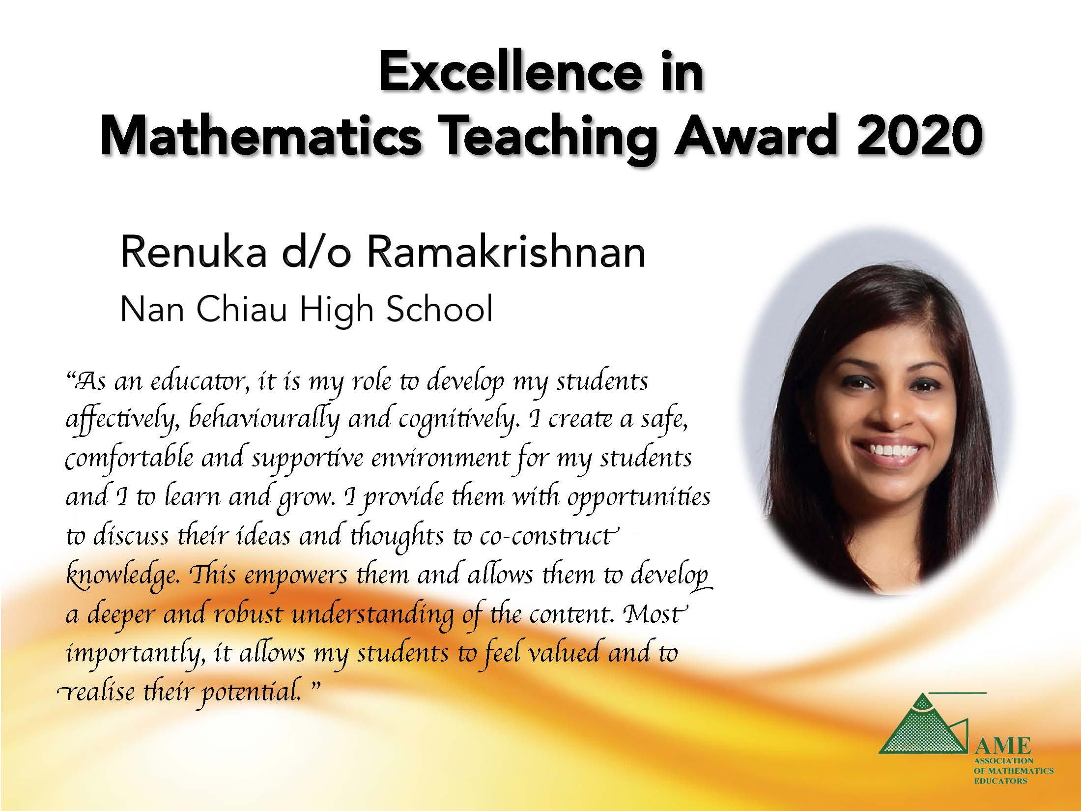 Renuka d/o Ramakrishnan
