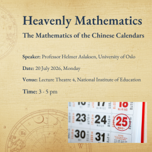 Special Workshop by Professor Helmer Aslaksen (General Public)